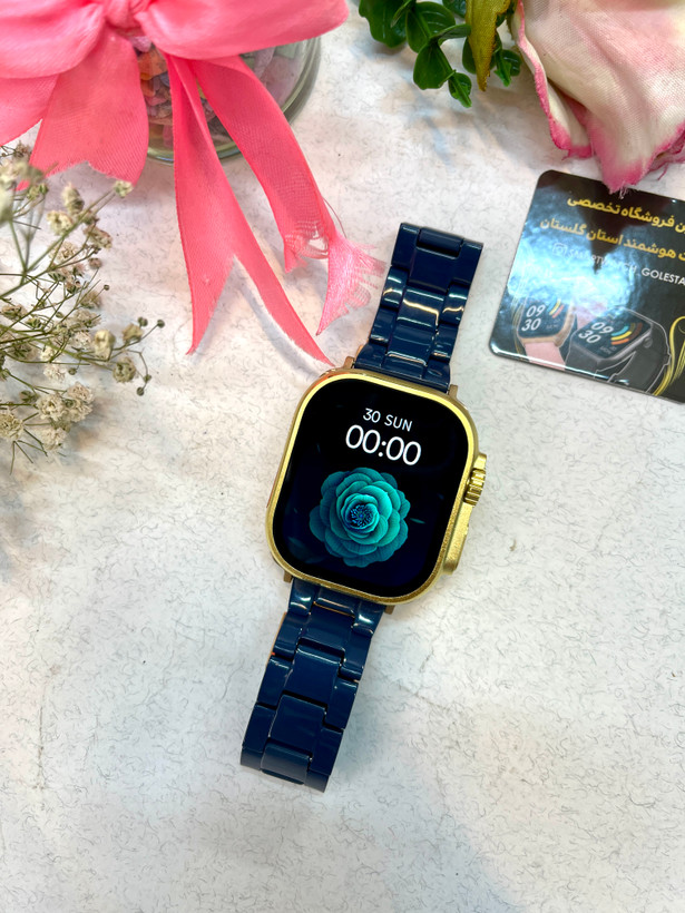 ساعت هوشمند GS9 ultra طلایی با بند طلایی و اوشن سایز۴۹