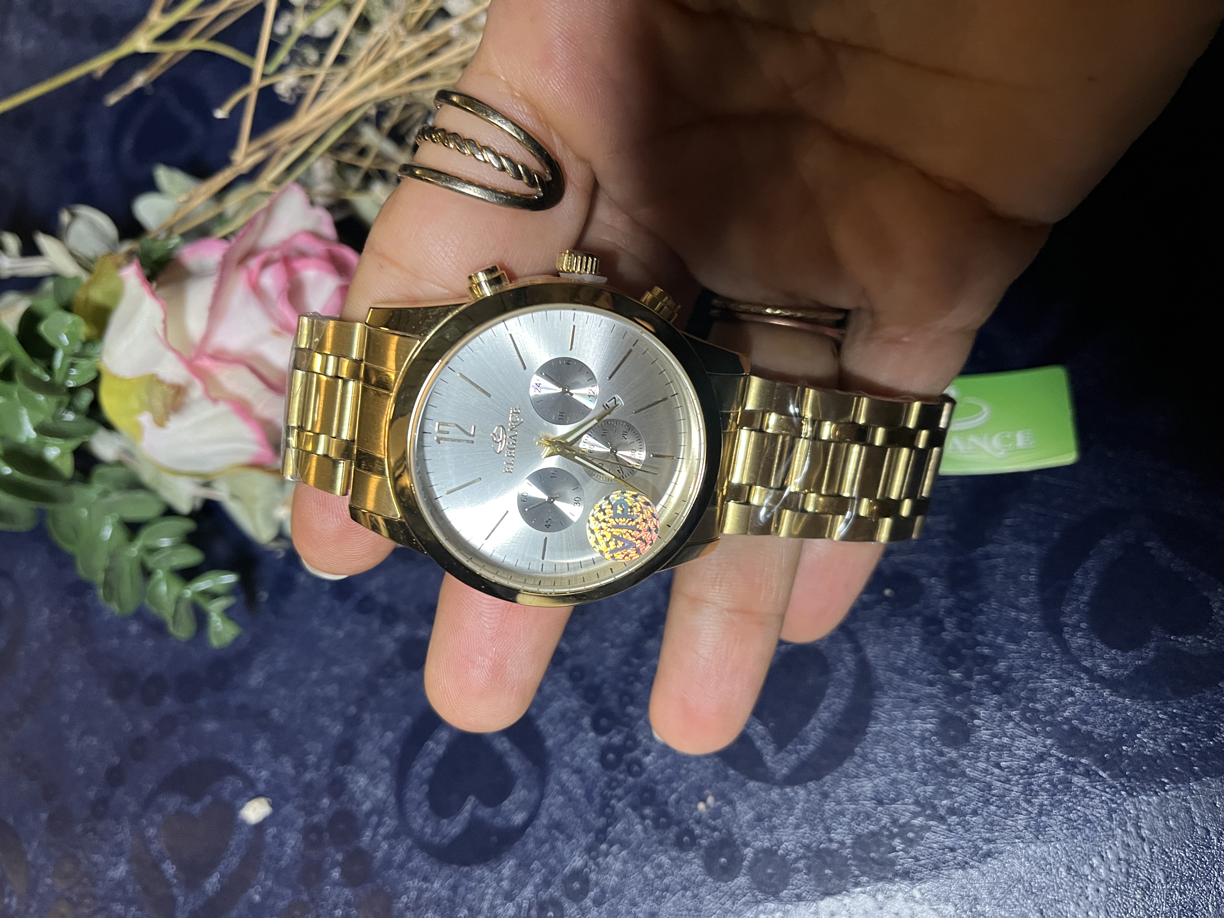 ساعت الگانس طلایی مردانه